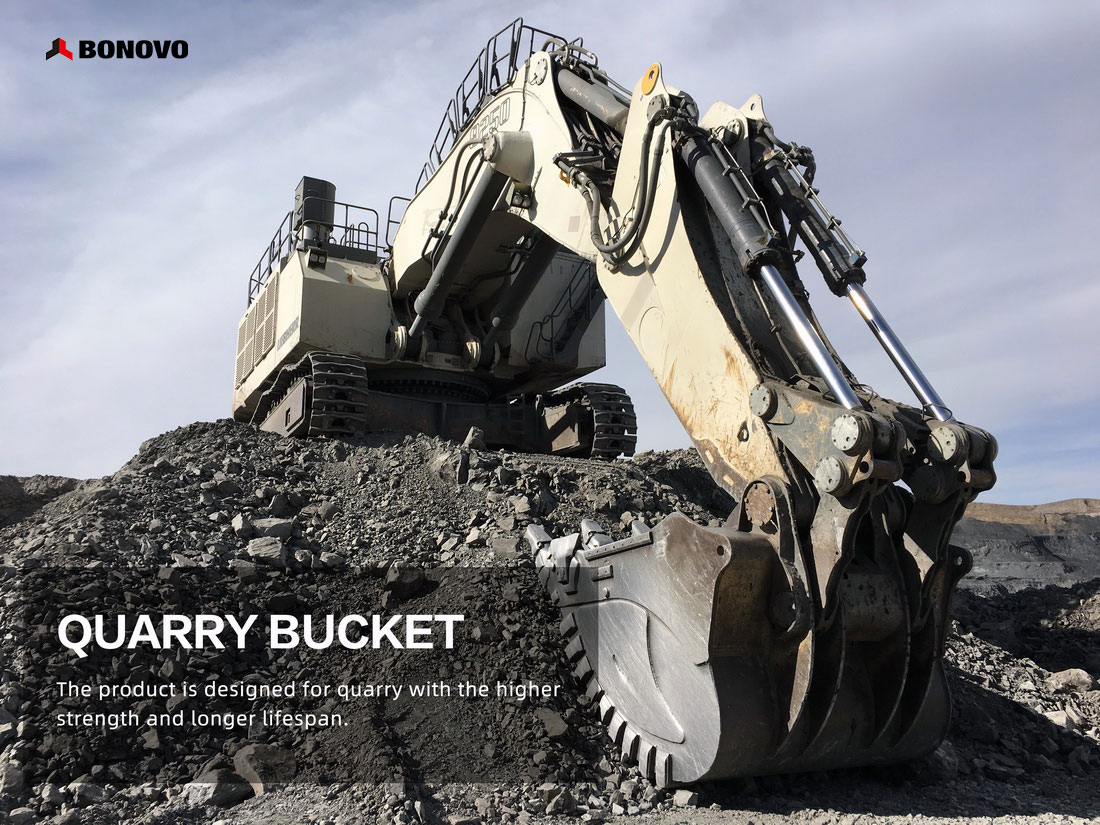 BONOVO Customized extreme duty bucket for LIBHERR giant excavator 250 tons